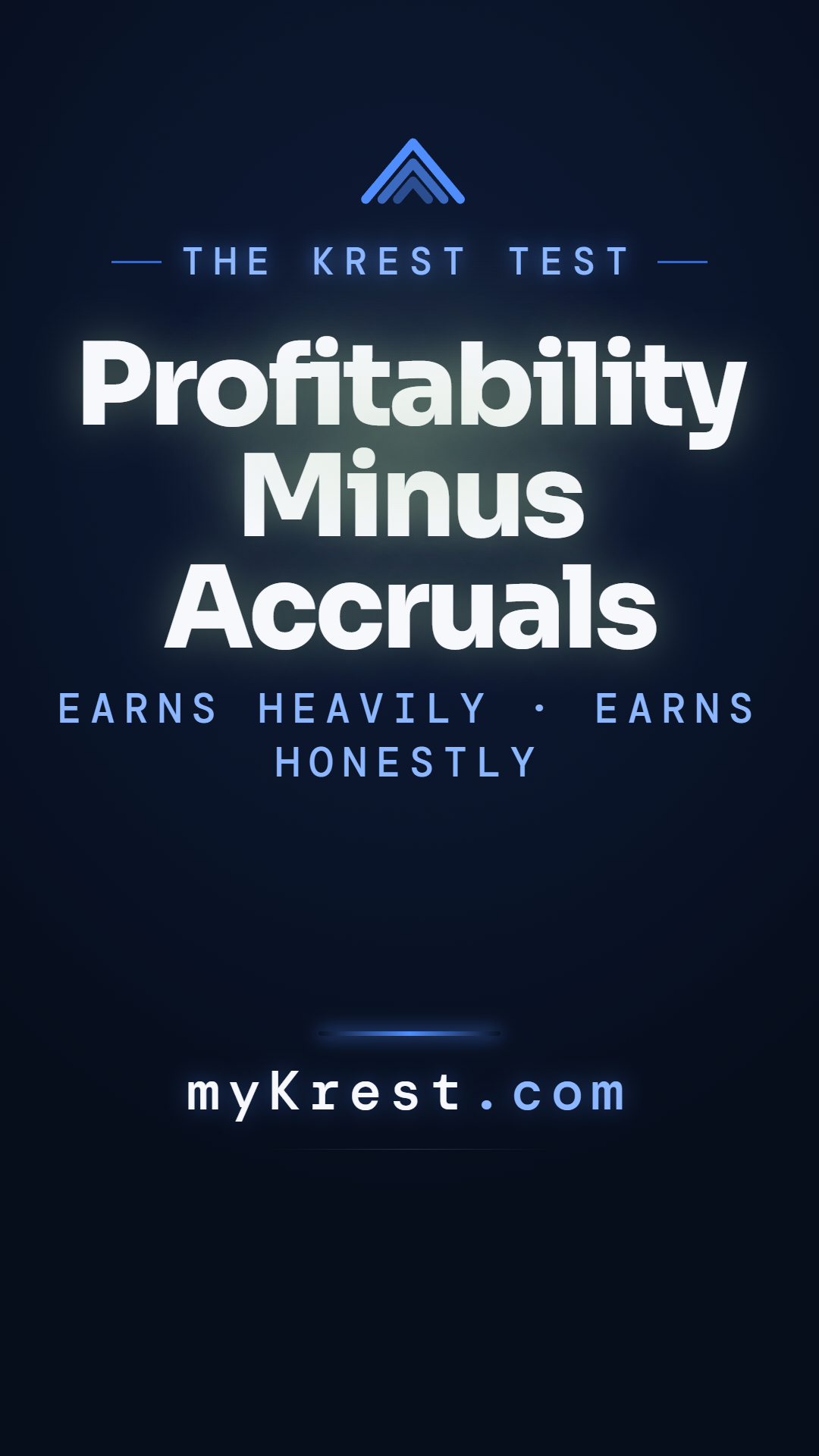 Watch the Profitability Minus Accruals &middot; gross profitability + clean accruals analysis in 84s